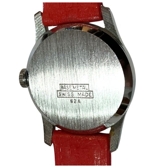 Vtg Mickey Mouse Club Watch With Red Strap Bradley Swiss Made Repairs Or Parts - Picture 2 of 5